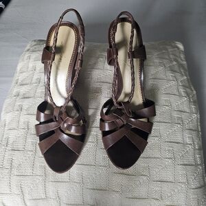 Vince Camuto Dark Brown Strappy Heels
